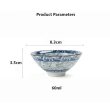 将图片加载到图库查看器,Japanese style Elegant Multicolor Blue and White Porcelain Tea Cup - Grade AA Porcelain Japanese Master Teacup from Japa