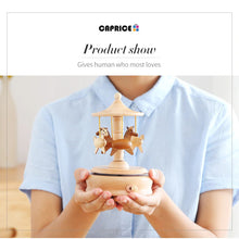 Muatkan imej ke dalam penonton Galeri, Wood Music Box Caja Musical Wooden Boxes Girls Clockwork Craft Free Engraved Birthday Gift Home Decoration Accessories