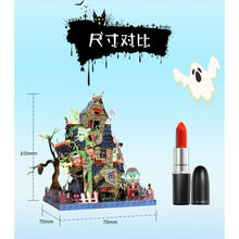 将图片加载到图库查看器,VAMPIRE HOUSE 3D metallic puzzle Jigsaw DIY Toys gift for children 吸血鬼屋3d立体拼图模型 DIY手工金属拼装玩具