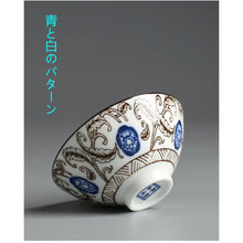 将图片加载到图库查看器,Japanese style Elegant Multicolor Blue and White Porcelain Tea Cup - Grade AA Porcelain Japanese Master Teacup from Japa