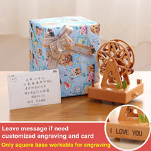 Muatkan imej ke dalam penonton Galeri, Wood Music Box Caja Musical Wooden Boxes Girls Clockwork Craft Free Engraved Birthday Gift Home Decoration Accessories