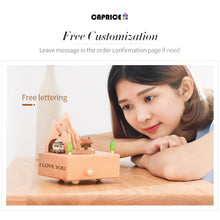 Muatkan imej ke dalam penonton Galeri, Wood Music Box Caja Musical Wooden Boxes Girls Clockwork Craft Free Engraved Birthday Gift Home Decoration Accessories