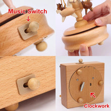 Load image into Gallery viewer, Wood Music Box Caja Musical Wooden Boxes Girls Clockwork Craft Free Engraved Birthday Gift Home Decoration Accessories
