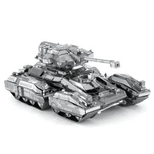 将图片加载到图库查看器，Hola Game 3D Metal Puzzles Guardians UNSC Scorpion Tank Action Figures Laser Manual Jigsaw Kits Children Educational gif
