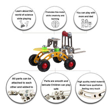 将图片加载到图库查看器，DIY Assembly Vehicle Metal Puzzle Model Kits Toy Building Models Kits Enlighten儿童3D立体金属拼装模型拼图早教益智力玩具
