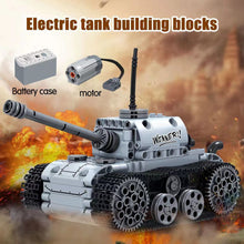 Muatkan imej ke dalam penonton Galeri, City Military Electric Motor Tank Building Blocks Technical Tank Track Army Soldier Figure Bricks Education Toys For Boy
