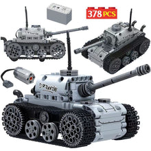 Muatkan imej ke dalam penonton Galeri, City Military Electric Motor Tank Building Blocks Technical Tank Track Army Soldier Figure Bricks Education Toys For Boy
