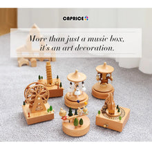 将图片加载到图库查看器，Wood Music Box Caja Musical Wooden Boxes Girls Clockwork Craft Free Engraved Birthday Gift Home Decoration Accessories
