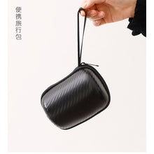 将图片加载到图库查看器，Black Crockery Ceramic Teapot Gaiwan Tea Cups Kung Fu Teaset Portable Travel Tea Set Drinkware
