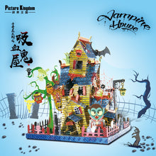 Load image into Gallery viewer, VAMPIRE HOUSE 3D metallic puzzle Jigsaw DIY Toys gift for children 吸血鬼屋3d立体拼图模型 DIY手工金属拼装玩具
