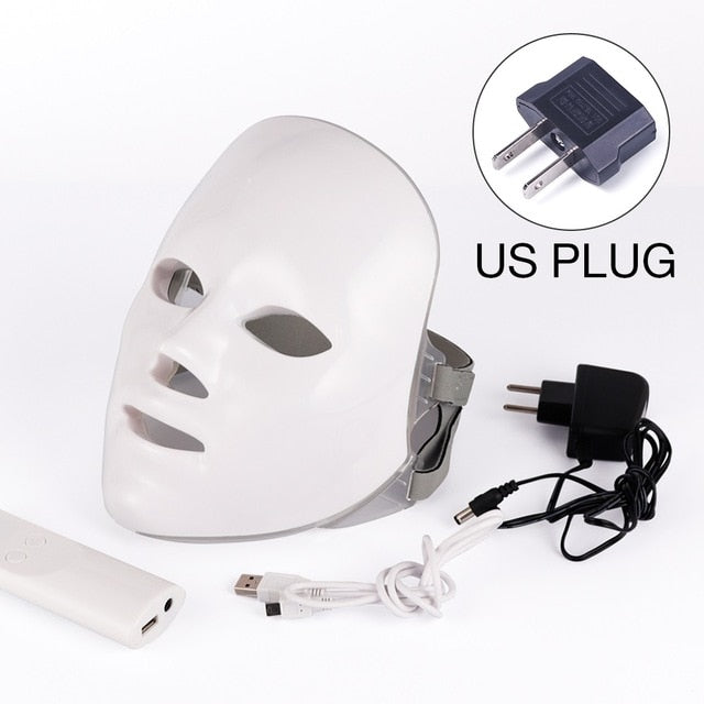 NOBOX-Minimalism Design 7 Colors LED Facial Mask Photon Therapy Anti-Acne Wrinkle Removal Skin Rejuvenation Face Skin Care Tools