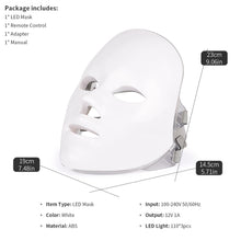 Muatkan imej ke dalam penonton Galeri, NOBOX-Minimalism Design 7 Colors LED Facial Mask Photon Therapy Anti-Acne Wrinkle Removal Skin Rejuvenation Face Skin Care Tools
