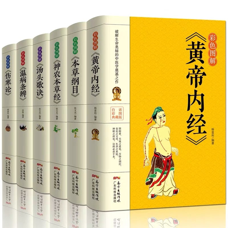 6 PCS/SET famous TCM  Chinese traditional medicine heart the recipes given in rhymes Yellow Emperor's Internal Classic