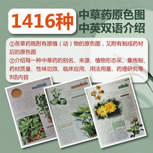 Muatkan imej ke dalam penonton Galeri, 2 Books Chinese Traditional Medicine Book in Chinese And English Zhong Cao Yao with Pictures Libros
